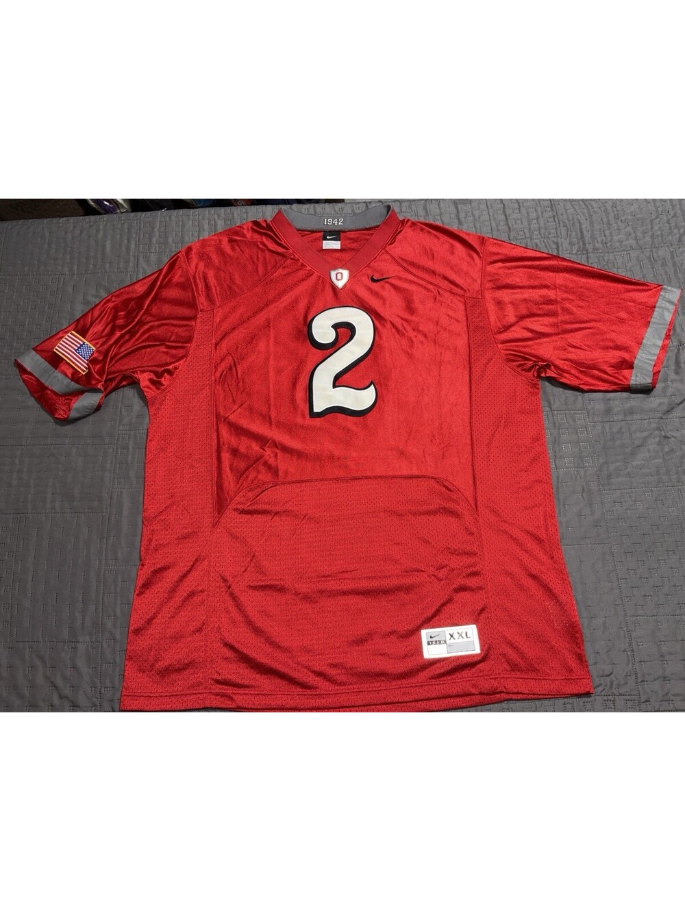 VTG Ohio State Buckeyes Nike Pro Combat 1942 Throwback Football Jersey Mens 2XL
